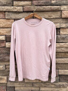 Mavrans Men’s Long Sleeve Shirt – Pink – Size Small (Pima Cotton)